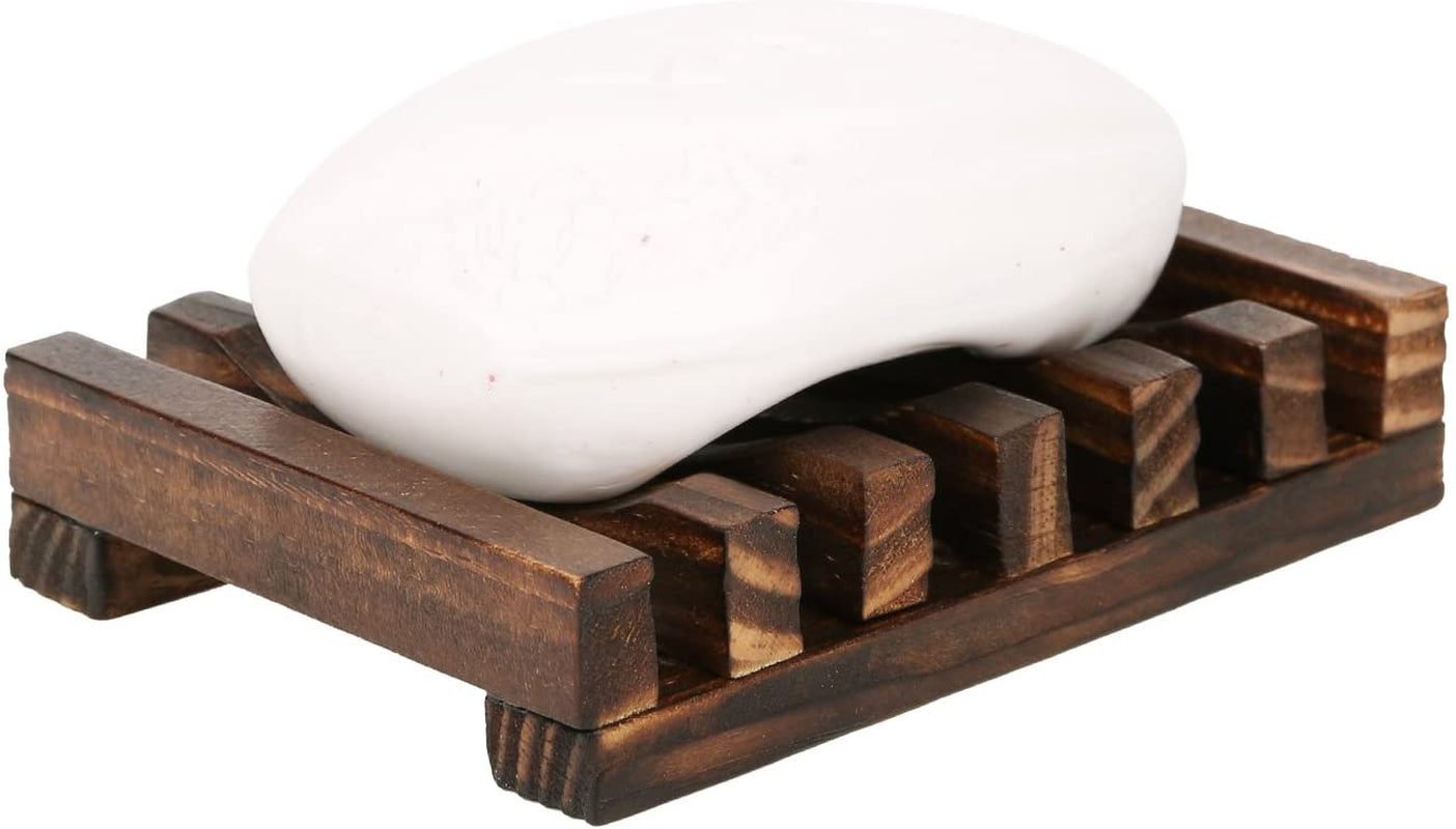 Handcrafted Wooden Soap Dish - Rectangular Sink Drainer for Soap, Sponges, and More (Single Pack)